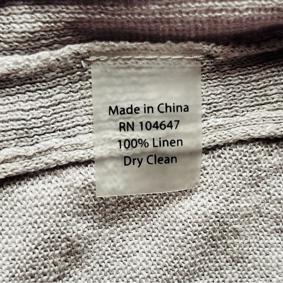 Kinross Linen V-Neck Side Slits A-line Tank Gray Size S Style KL20-85S - Picture 7 of 9